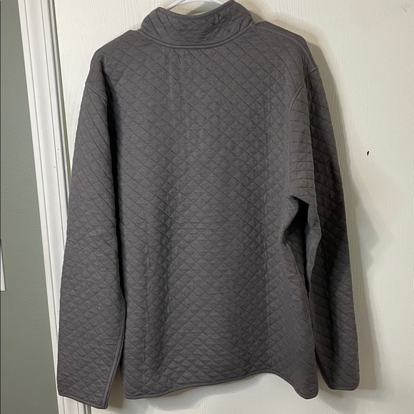 Eddie Bauer Men's Gray 1/4 Zip-Up Quilted Sweater Pocket Size Large Tall - Picture 6 of 8